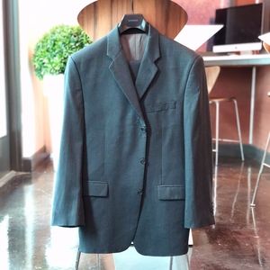 DKNY Single-Breasted Black/Grey striped 2 piece